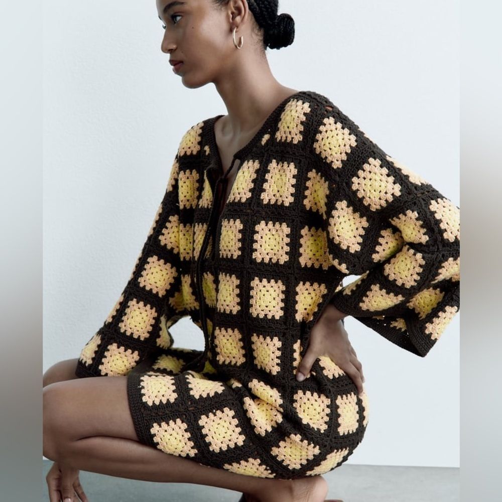 Zara Limited Edition Crochet Dress New - Picture 10 of 13